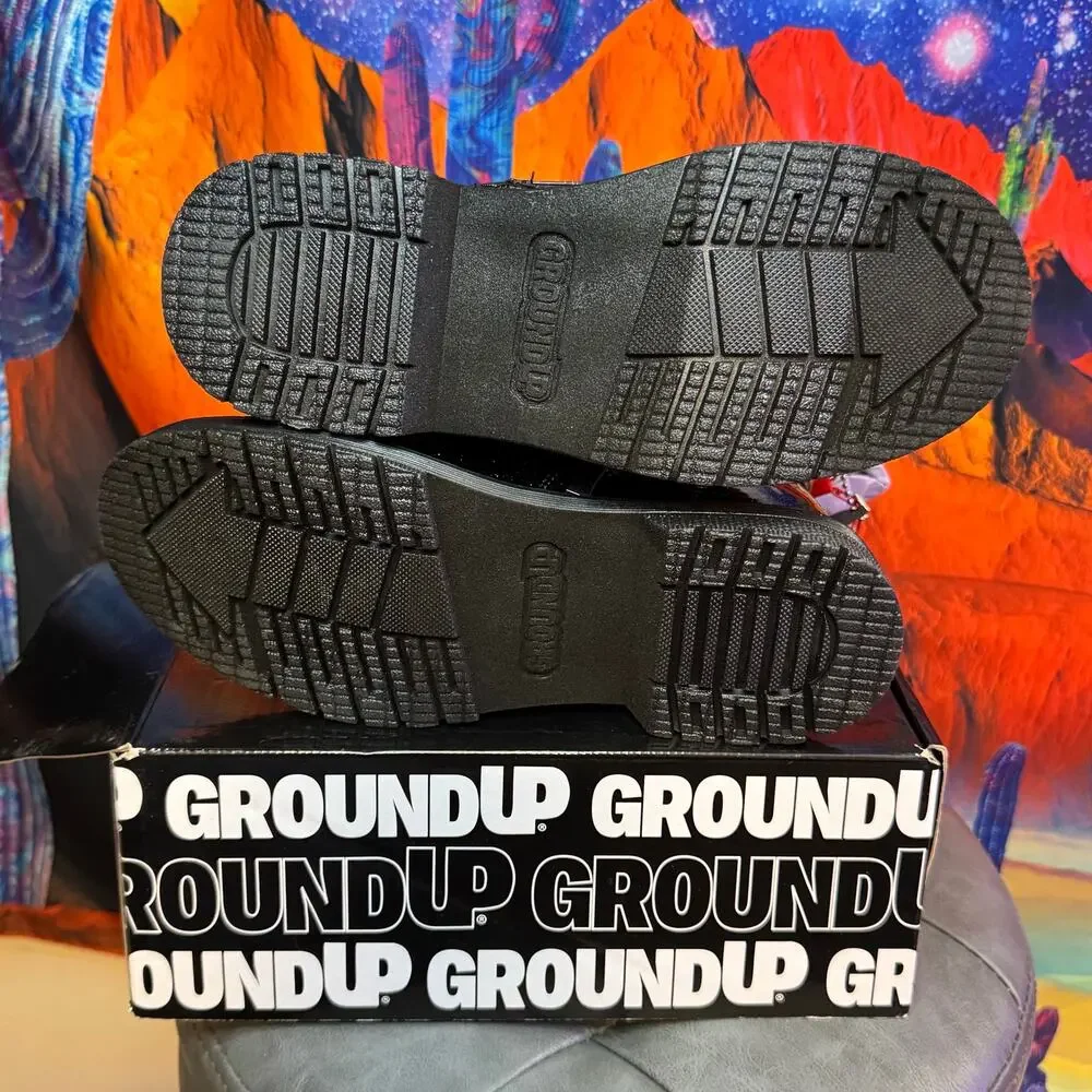 •DS• GroundUp Black Sparkle Boots • Kids 3C